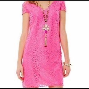 Lilly Pulitzer Sun Kissed Pink Lace Dress XL